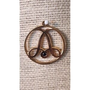 Vintage Avon Presidents Club 1/10 10K‎ GF Initial A Pendant Charm Gold Filled